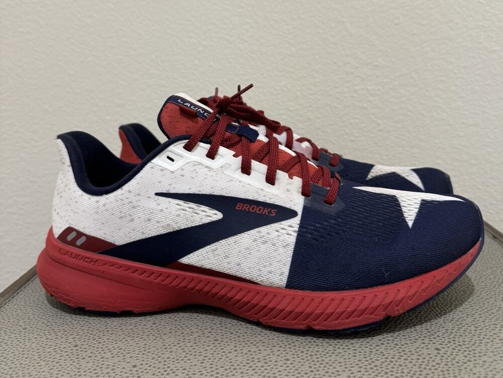 Men's Brooks Launch 8 Texas Star Flag Pack Athletic Running Sneakers Shoes 11.5